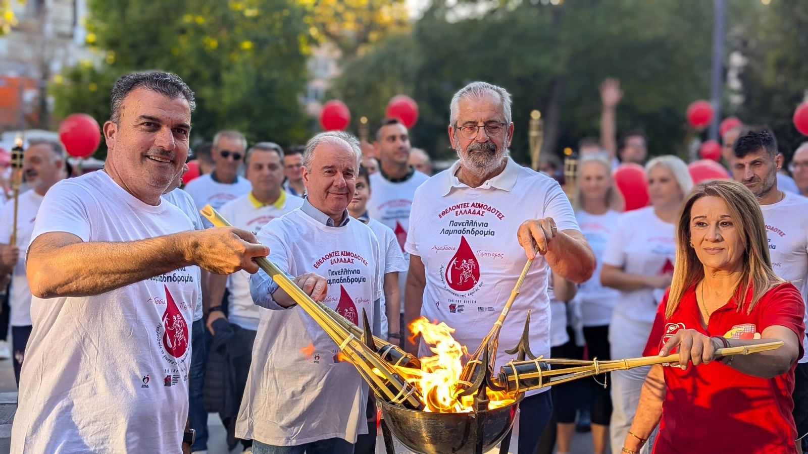 Συμμετοχή του Δημάρχου Τεμπών Γ. Μανώλη στην 22η Πανελλήνια Λαμπαδηδρομία Εθελοντών Αιμοδοτών στη Λάρισα