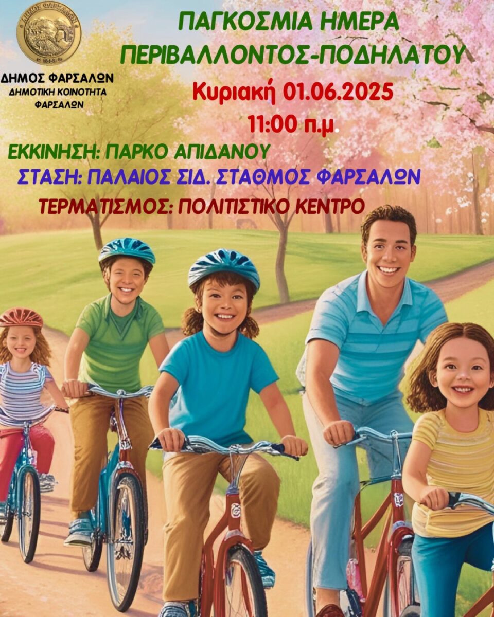 "Ημέρα Ποδηλάτου και Περιβάλλοντος" στα Φάρσαλα