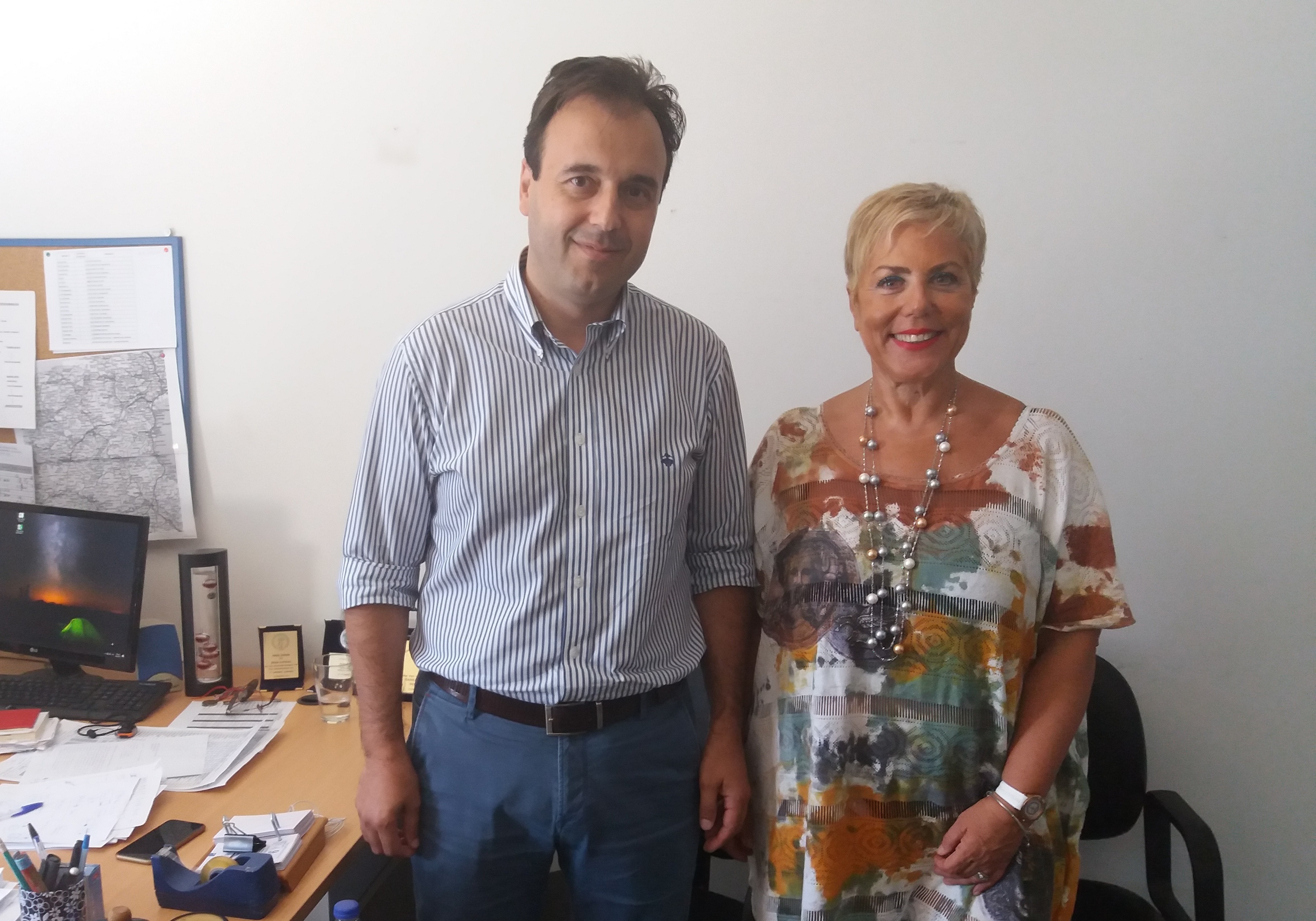 Συνάντηση της διευθύντριας του ΕΚΑΒ Λάρισας με τον δήμαρχο Τρικάλων