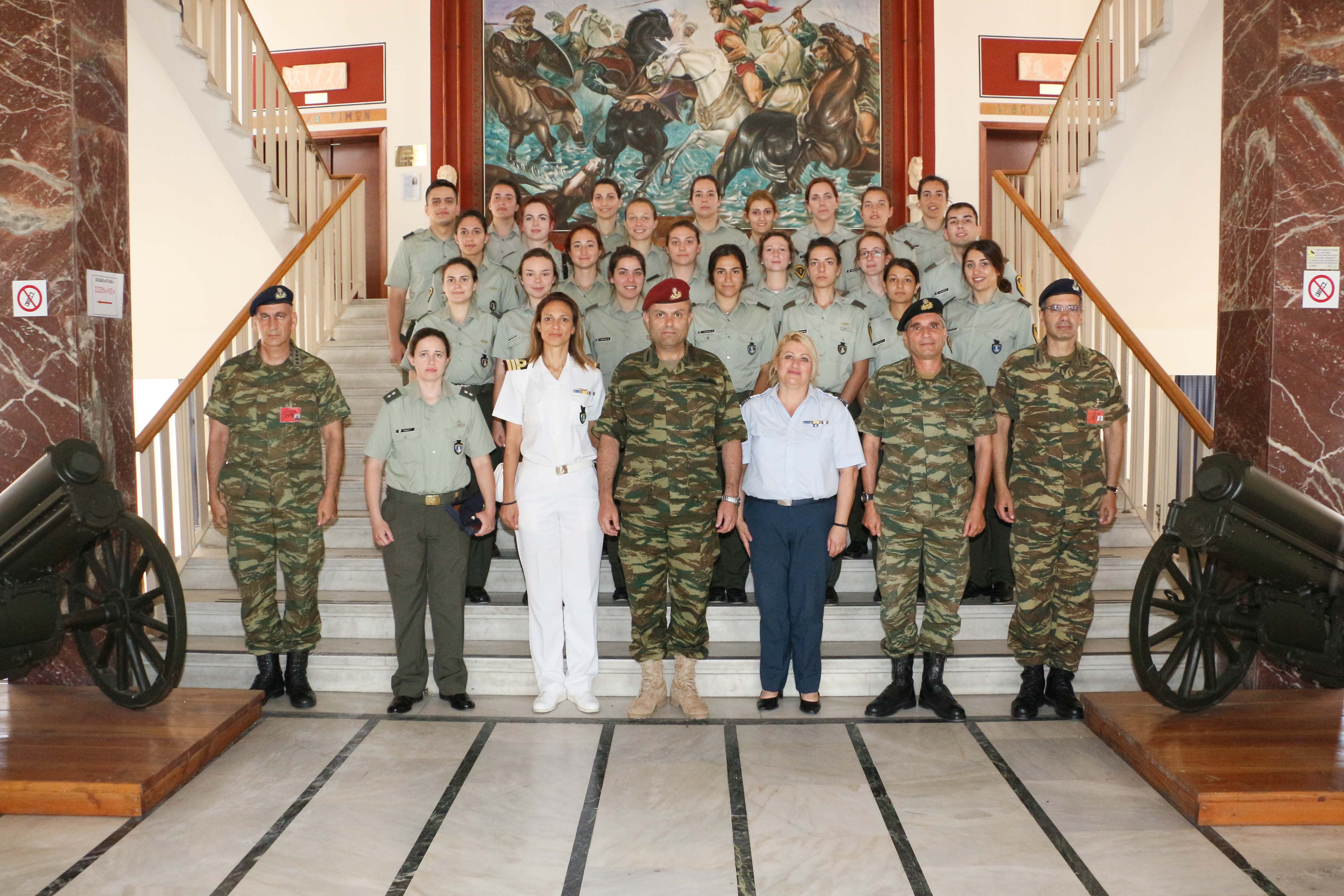 Υποδοχή της IV Τάξης της Σχολής Αξιωματικών Νοσηλευτικής στην 1η Στρατιά