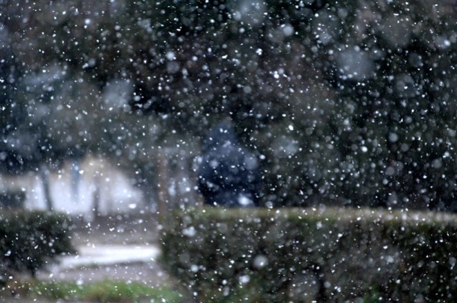 Χειμωνιάτικο σκηνικό στη Λάρισα το Σαββατοκύριακο