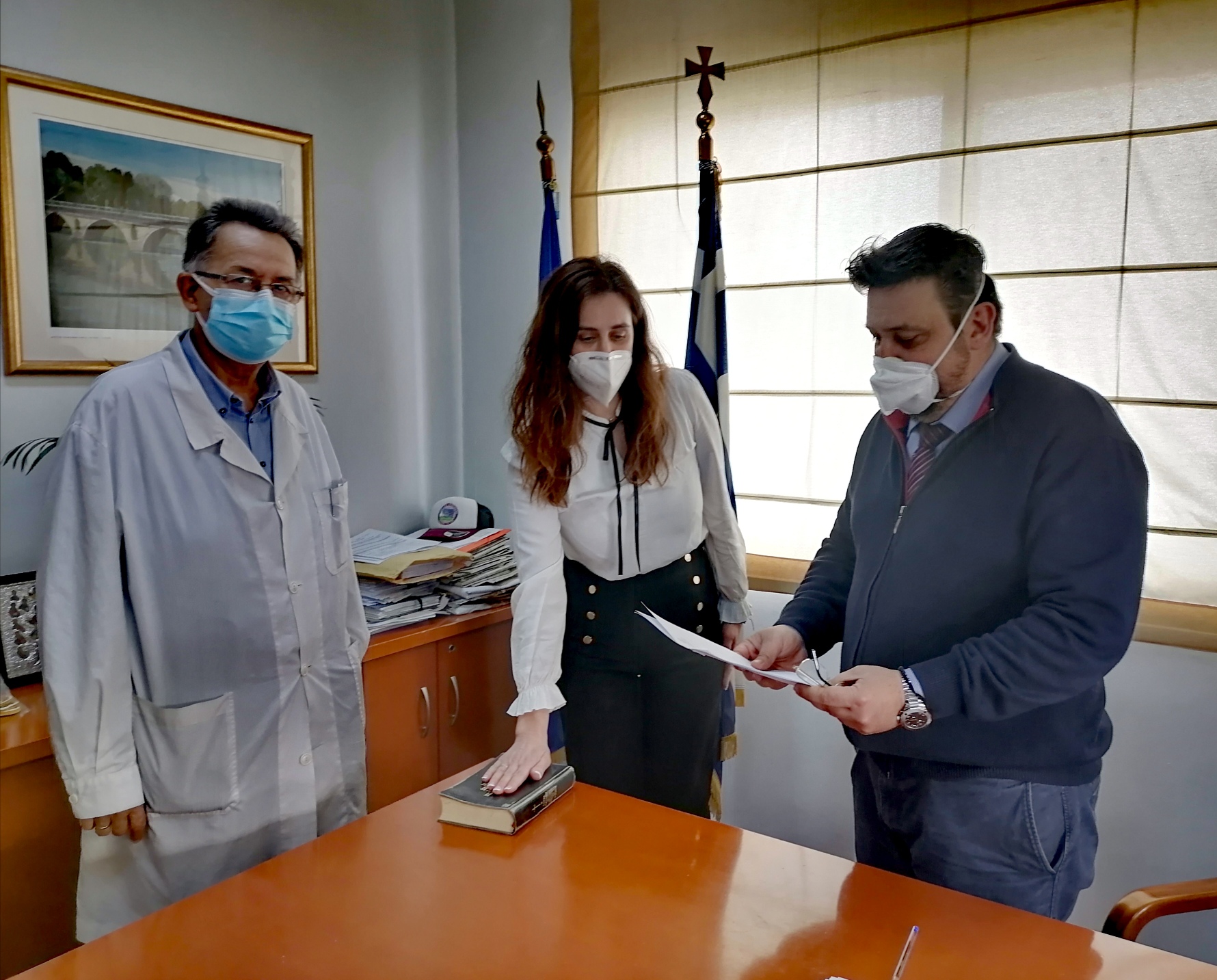 Ορκωμοσία γιατρού στο Γενικό Νοσοκομείο Λάρισας 