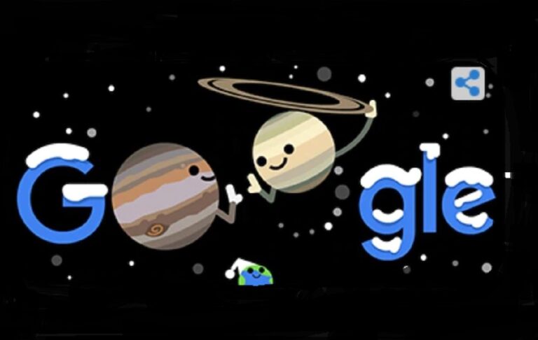 Το doodle της Google γιορτάζει την έναρξη του Χειμώνα και τη Μεγάλη Σύζευξη Δία – Κρόνου