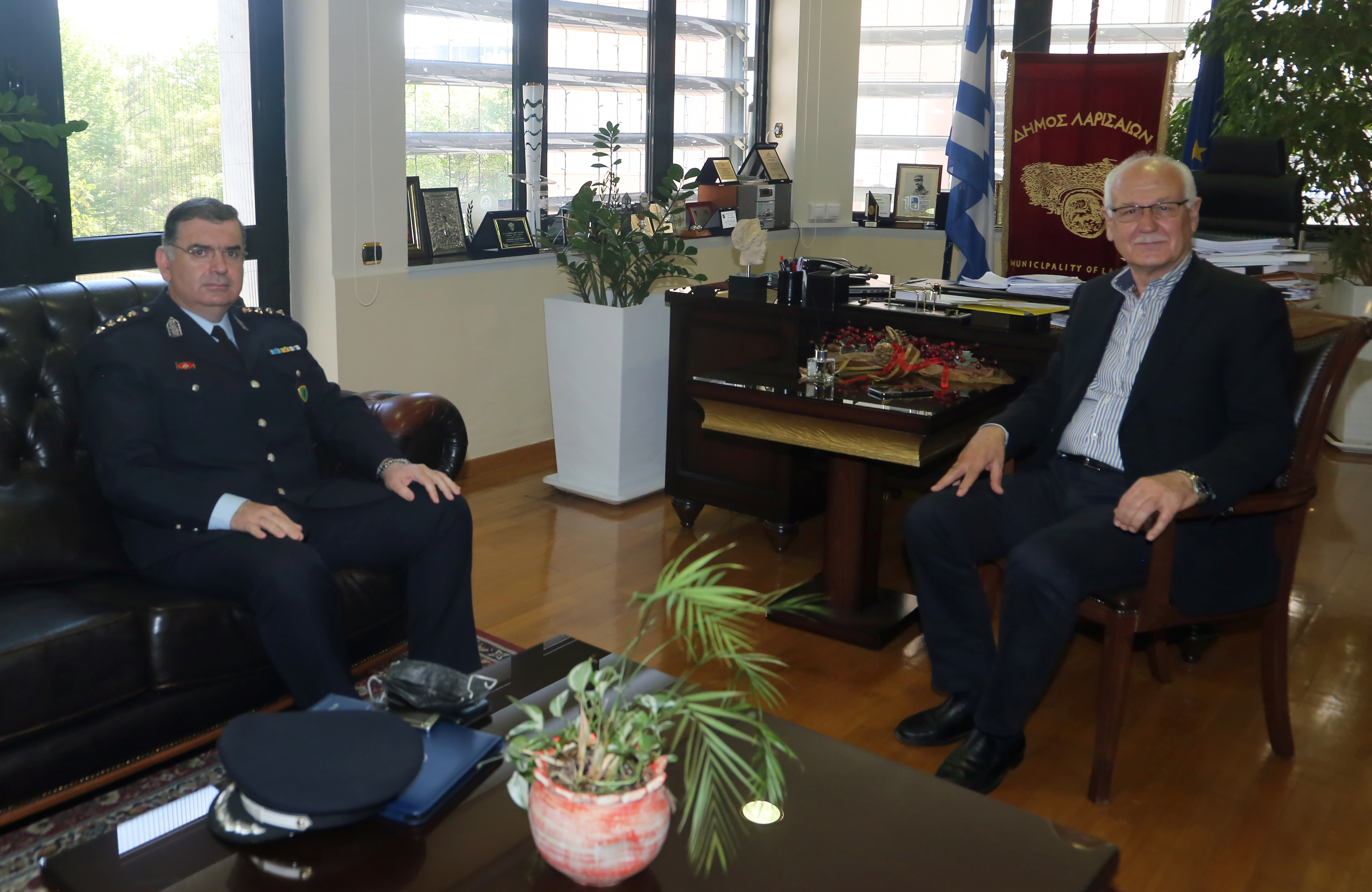 Με τον Απ. Καλογιάννη ο νέος Αστυνομικός  Διευθυντής Λάρισας Αγ. Χαρακόπουλος 