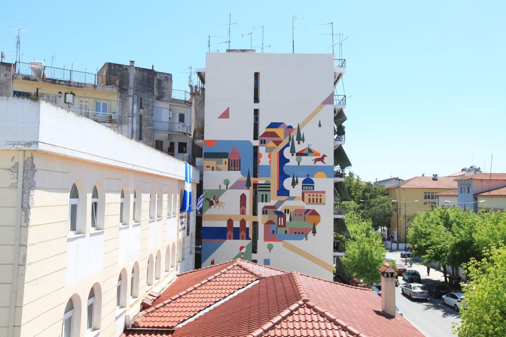 Λάρισα: Νέα δημόσια τοιχογραφία αφιερωμένη στον Αγήνορα Αστεριάδη και στο έργο του