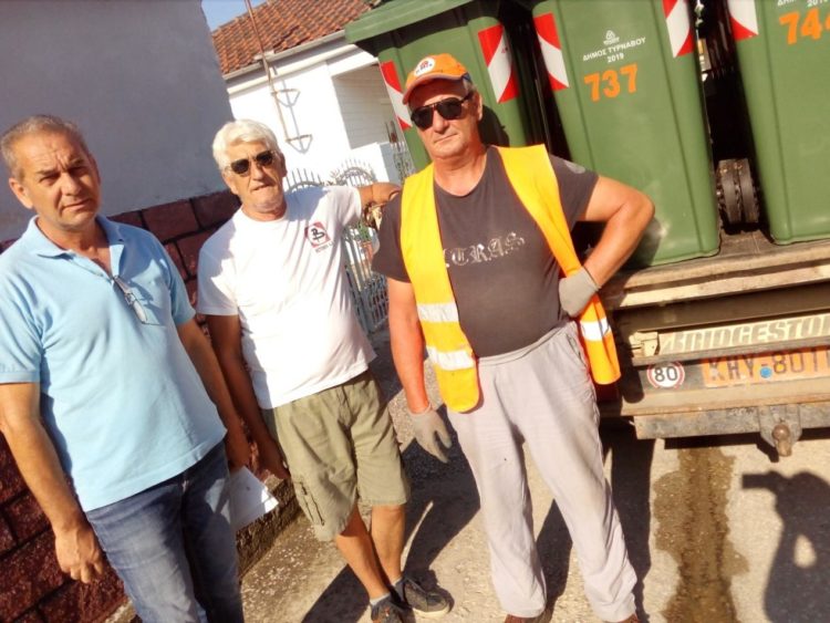 Διανομή ατομικών κάδων καθαριότητας στον Τύρναβο