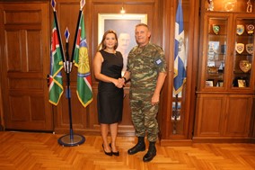 Η Στέλλα Μπίζιου συναντήθηκε με τον διοικητή της 1ης Στρατιάς 