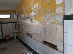 Κατέρρευσε τμήμα τοίχου με πλακάκια στις τουαλέτες του δημοτικού σχολείου Κρανέας Ελασσόνας 