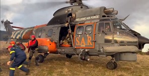 Κίσσαβος: Βίντεο από τη διάσωση κυνηγού με Super Puma