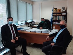 Συνάντηση του δημάρχου Τεμπών με τον Υποδιοικητή και τον Προϊστάμενο του ΕΛΓΑ Ν. Λάρισας 