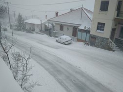 Χιονόπτωση στην Ελασσόνα - Έκλεισαν τα σχολεία