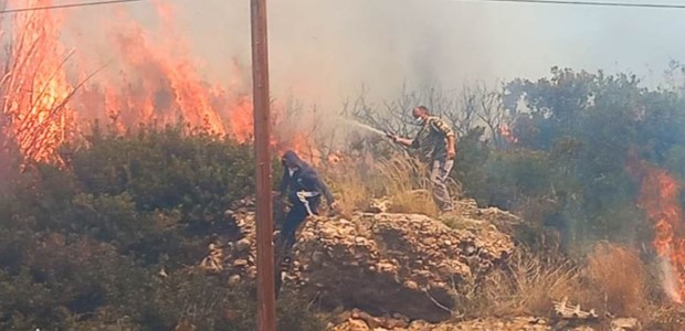 Πυρκαγιά στην Κρήτη: Μάχη με τους ισχυρούς ανέμους 