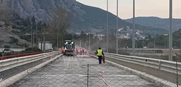 Άρχισε η ασφαλτόστρωση της νέας γέφυρας 