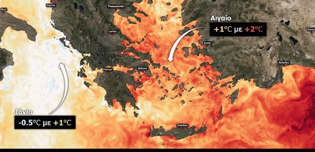 Σε υψηλά επίπεδα η θερμοκρασία της επιφάνειας της θάλασσας 