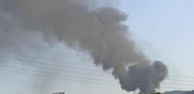 Mεγάλη φωτιά σε εργοτάξιο στη Λεπενού Αιτωλοακαρνανίας