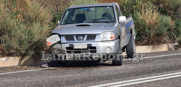 Εκτροπή αγροτικού οχήματος στις στροφές Δομοκού