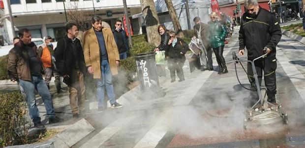 Διεύθυνση Καθαριότητας: Επίδειξη νέου μηχανήματος 