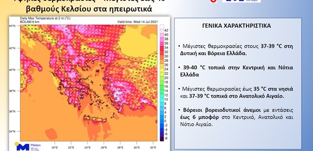 Μέχρι 40 βαθμούς Κελσίου σήμερα στην Θεσσαλία