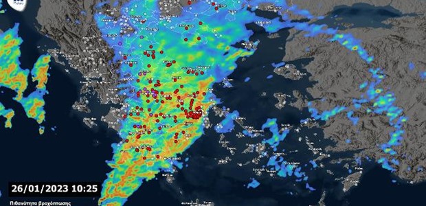 Ισχυρά φαινόμενα εκδηλώνονται το πρωί της Πέμπτης 