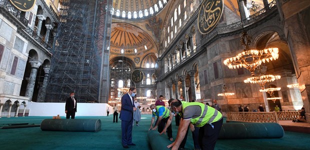 Αγιά Σοφιά: Πρόβα τζενεράλε για την πρώτη προσευχή 