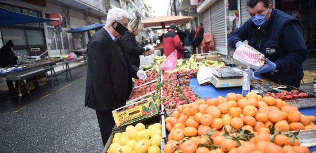 Μέτρα για τον κορωνοϊό στην λαική αγορά της Τετάρτης 