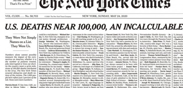 Το συγκλονιστικό πρωτοσέλιδο των New York Times 