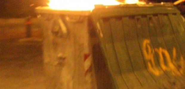 Φωτιά σε δύο κάδους στον Βόλο