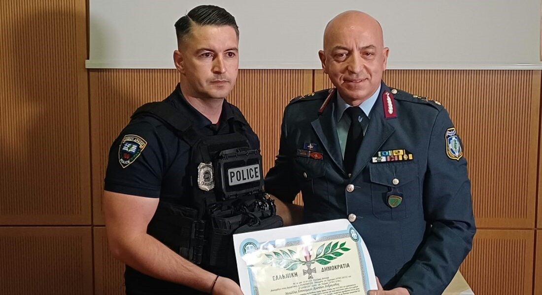 Αριστείο Ανδραγαθίας για Θεσσαλό αστυνομικό 