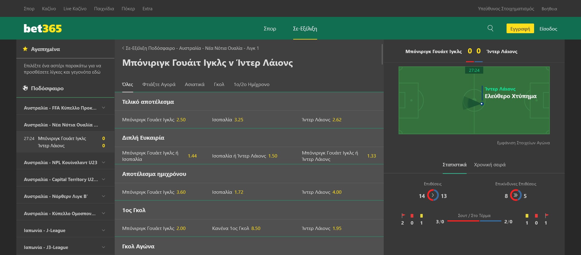 Πώς να στοιχηματίσετε ζωντανά στο ποδόσφαιρο