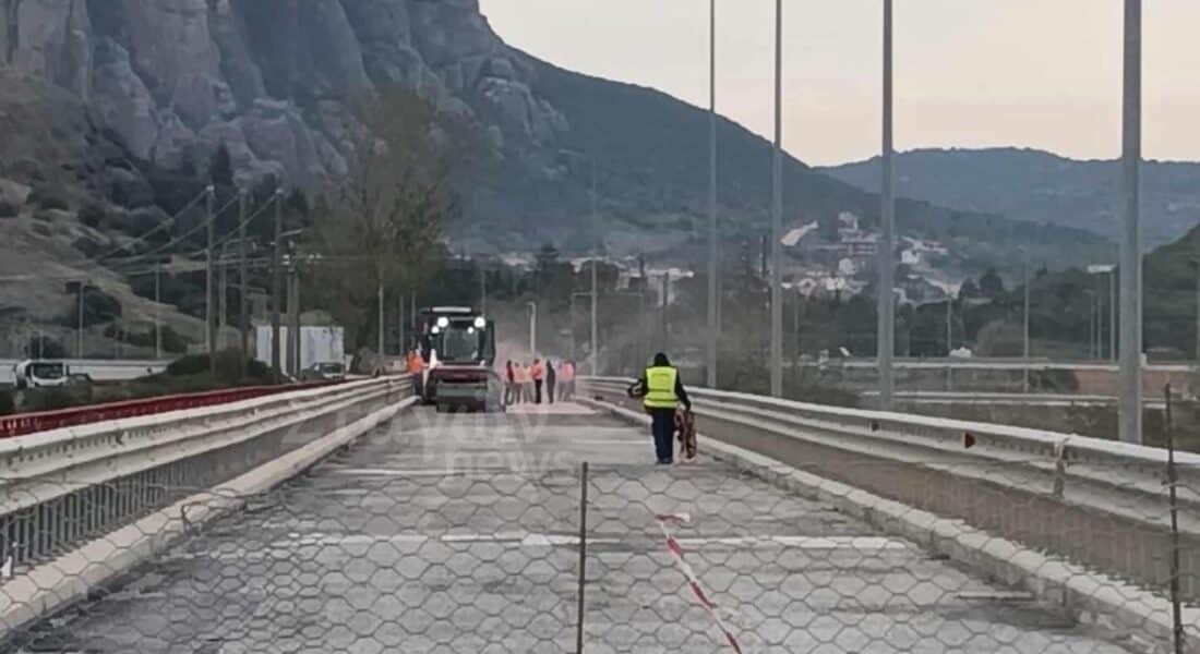 Άρχισε η ασφαλτόστρωση της νέας γέφυρας 