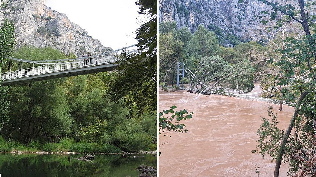 Τέμπη: Κλειστή η γέφυρα της Αγ. Παρασκευής