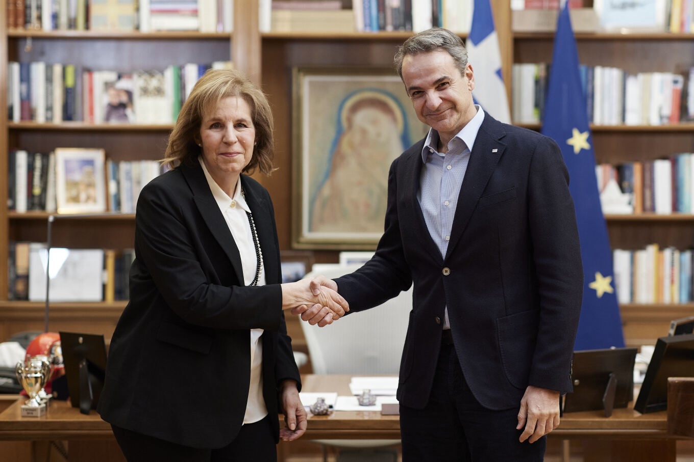 Η Εύη Χριστοφιλοπούλου στη Νέα Δημοκρατία