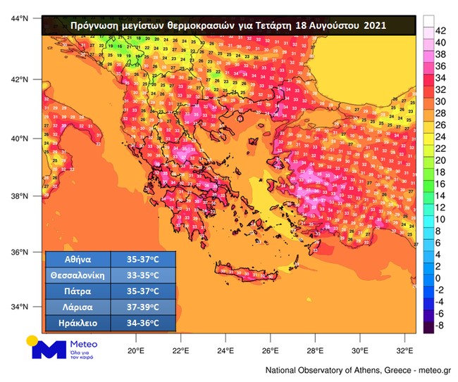 Κοντά στους 40 βαθμούς Κελσίου η θερμοκρασία σήμερα