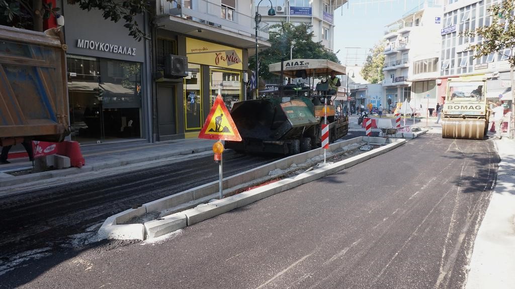 Ασφαλτοστρώσεις στην περιοχή του Δημοτικού Ωδείου