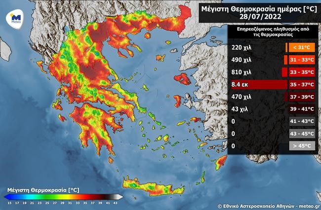 Συνεχίζονται οι υψηλές θερμοκρασίες στη χώρα μας
