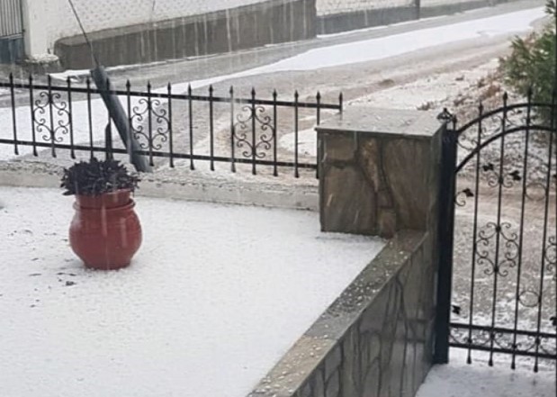 Ζημιές σε καλλιέργειες από χαλαζόπτωση στο Ζάρκο Τρικάλων