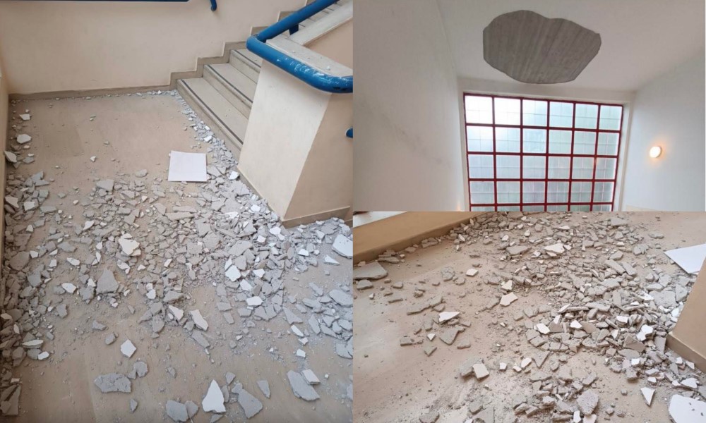 Νέα πτώση σοβάδων σε σχολείο του Βόλου