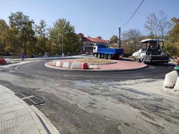 Σε εξέλιξη η κατασκευή του νέου κυκλικού κόμβου