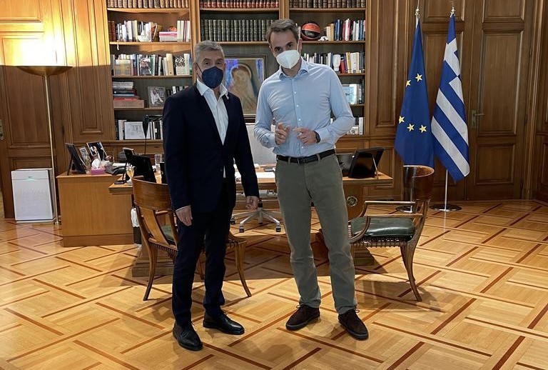 Συνάντηση Κ.Μητσοτάκη - Κ.Αγοραστού στο Μαξίμου
