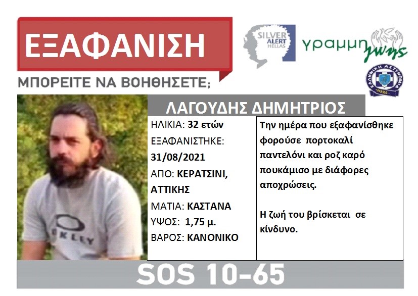 Eξαφανίστηκε 32χρονος Καλαμπακιώτης 