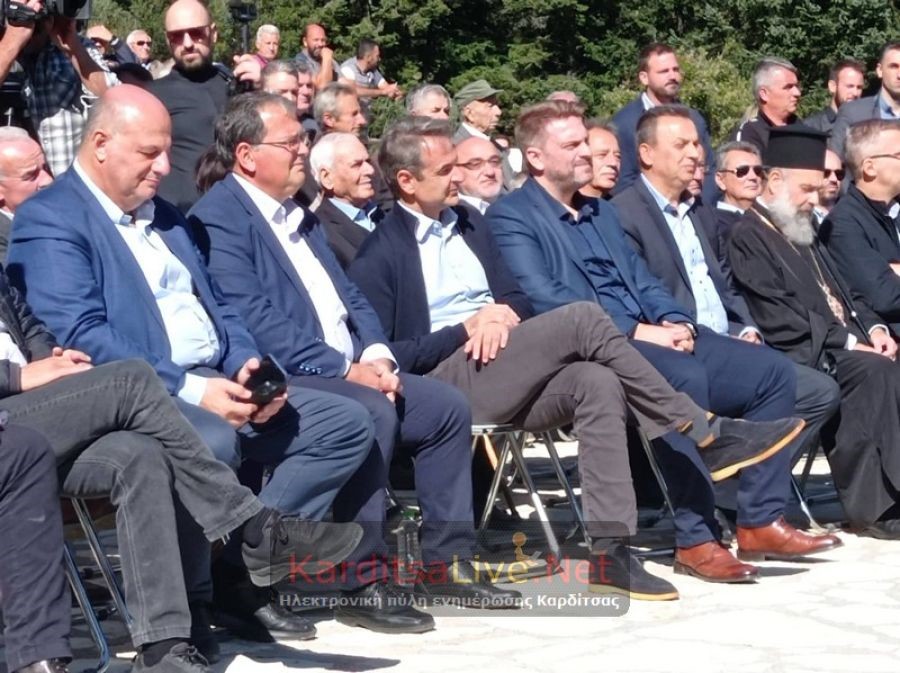Στην Αργιθέα Καρδίτσας ο Κυριάκος Μητσοτάκης 