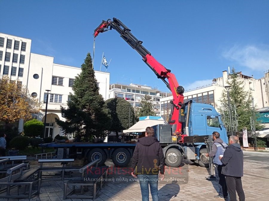 Στην Κεντρική Πλατεία το Χριστουγεννιάτικο δέντρο