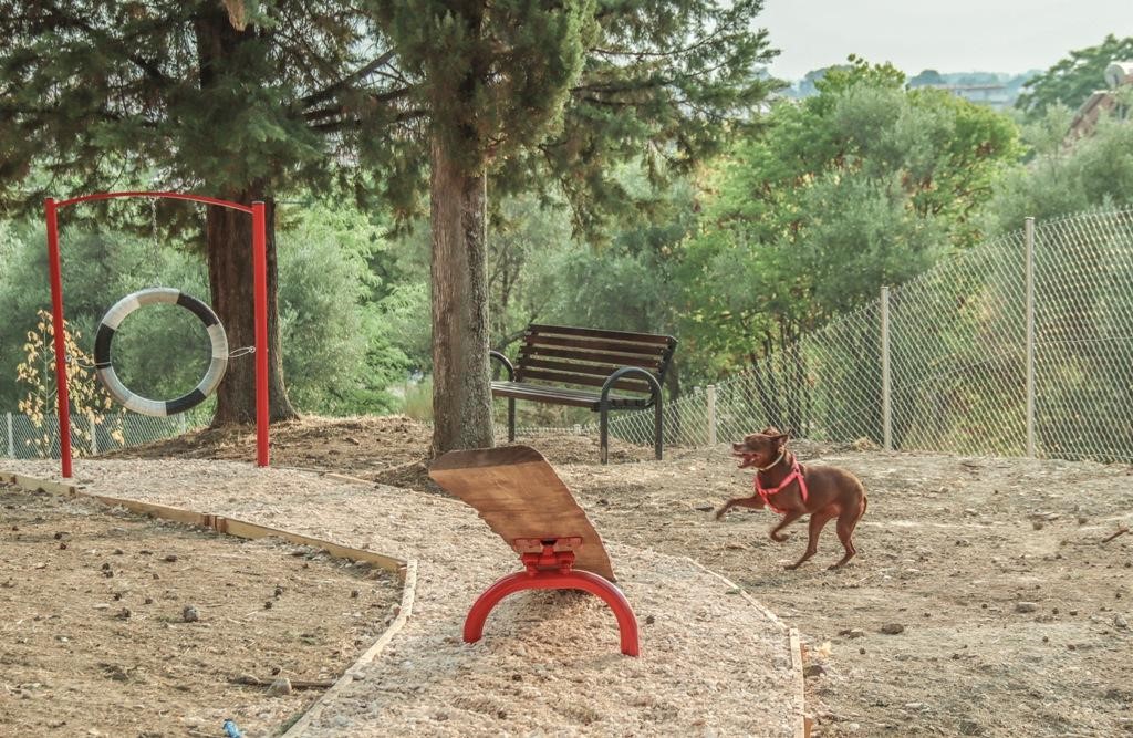 Πάρκο σκύλων στην πόλη με ανακυκλωμένα υλικά 