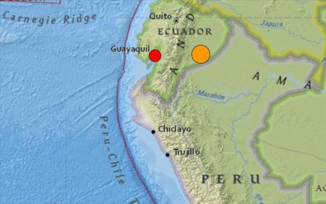 Ισχυρός σεισμός 7,5 Ρίχτερ στα σύνορα Περού - Ισημερινού