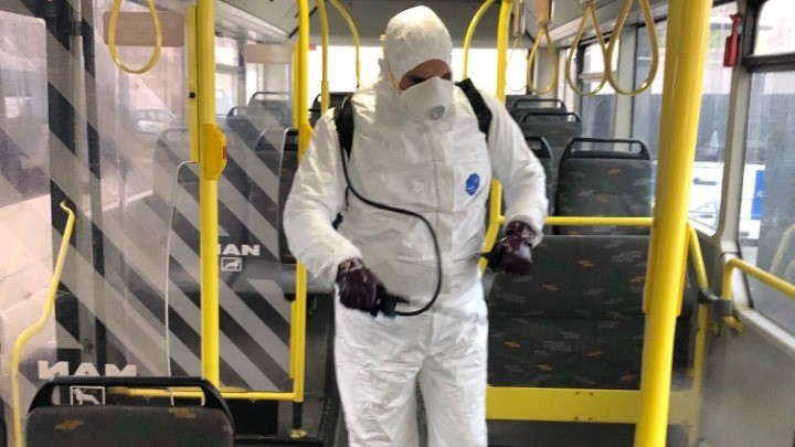Συνεχής απολύμανση σε όλα τα αστικά λεωφορεία