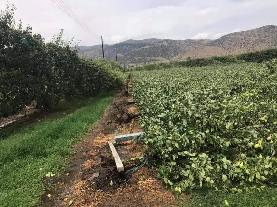 Mεγάλες ζημιές από μπουρίνι και χαλάζι