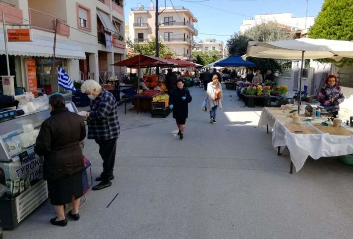 Συνωστισμός παρατηρήθηκε στη λαϊκή αγορά