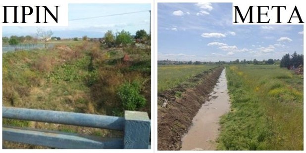 Καθαρίζει και διευθετεί ρέματα σε περιοχές του Δήμου Κιλελέρ