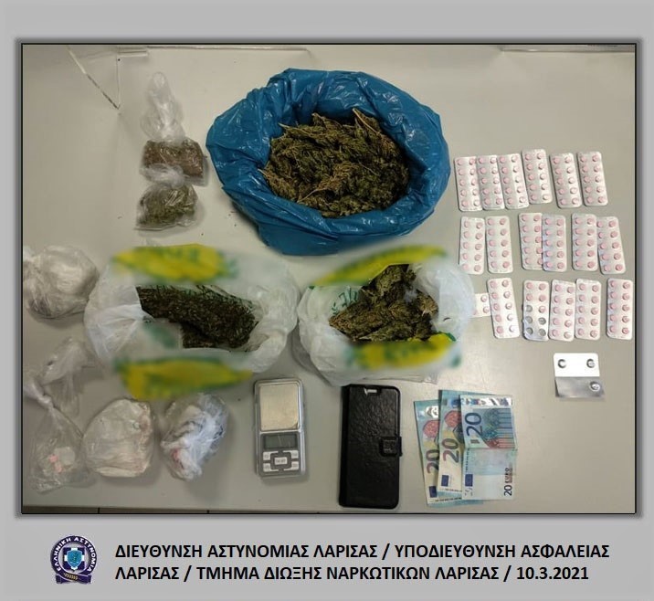 Συνελήφθη με ποσότητες κάνναβης και ναρκωτικά χάπια