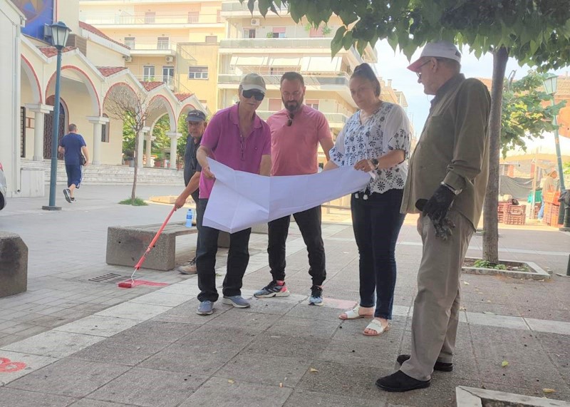 Διαγραμμίσεις στο χώρο της εβδομαδιαίας λαϊκής αγοράς